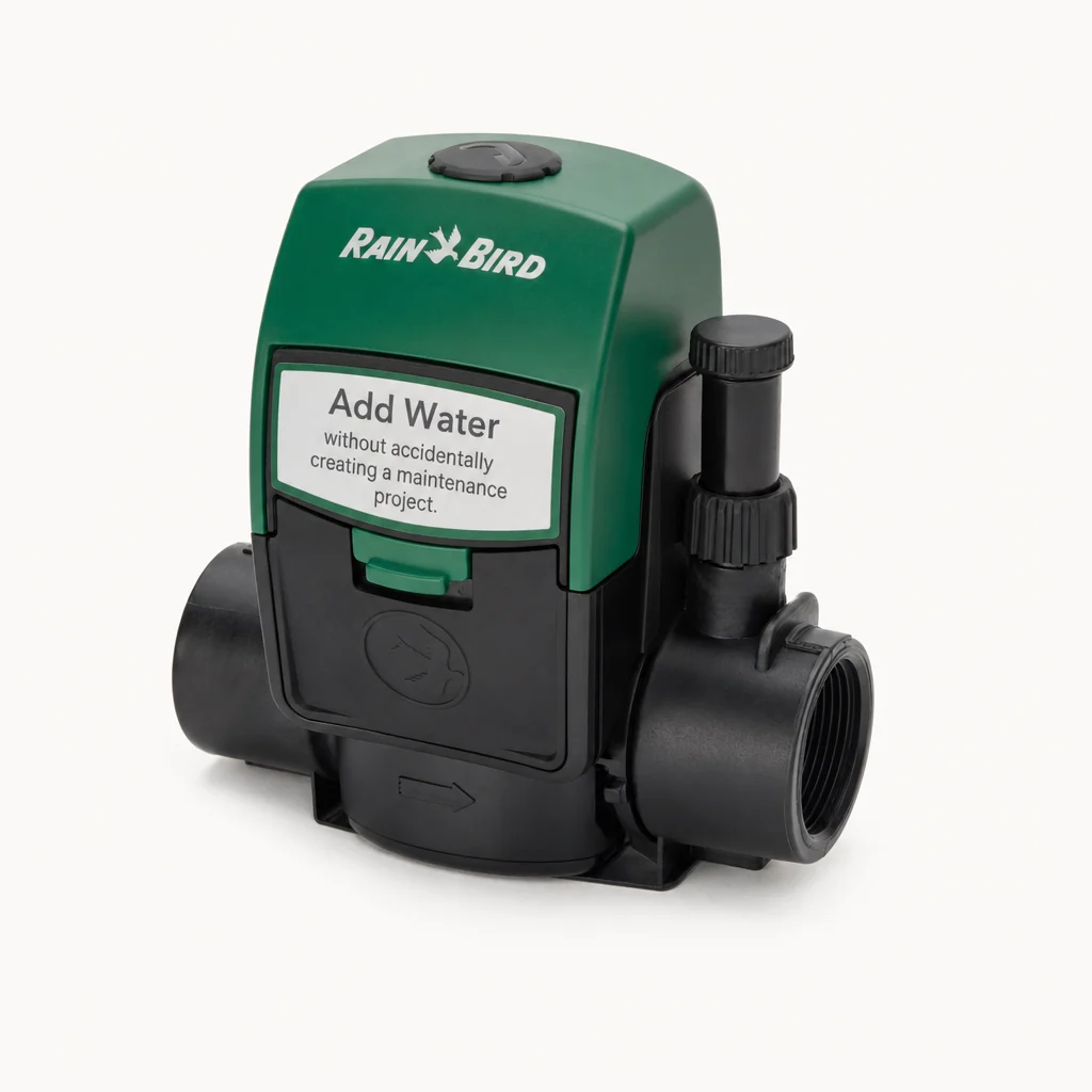 Add water without accidentally creating a maintenance project