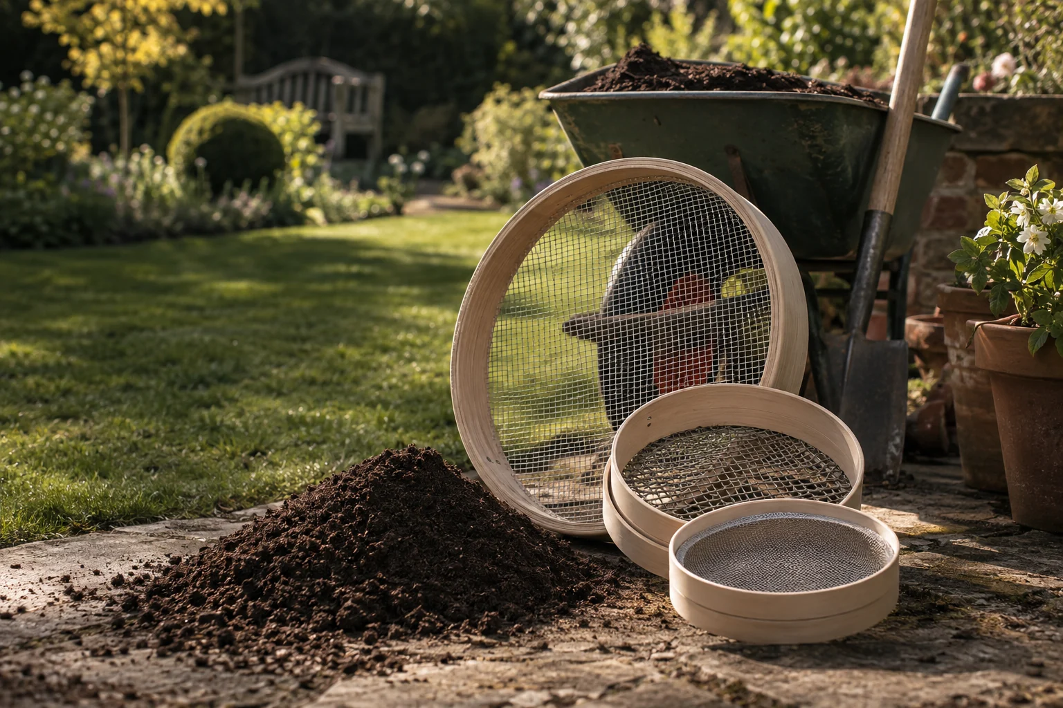 Garden Sieves and Riddles: Getting Fine Soil, Compost and Leaf Mould