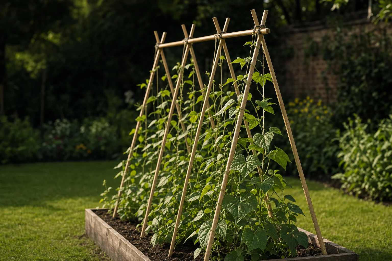 How to Grow Runner Beans and French Beans up Wigwams
