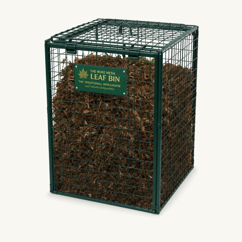 The Wire Mesh Leaf Bin (The Traditional Workhorse)