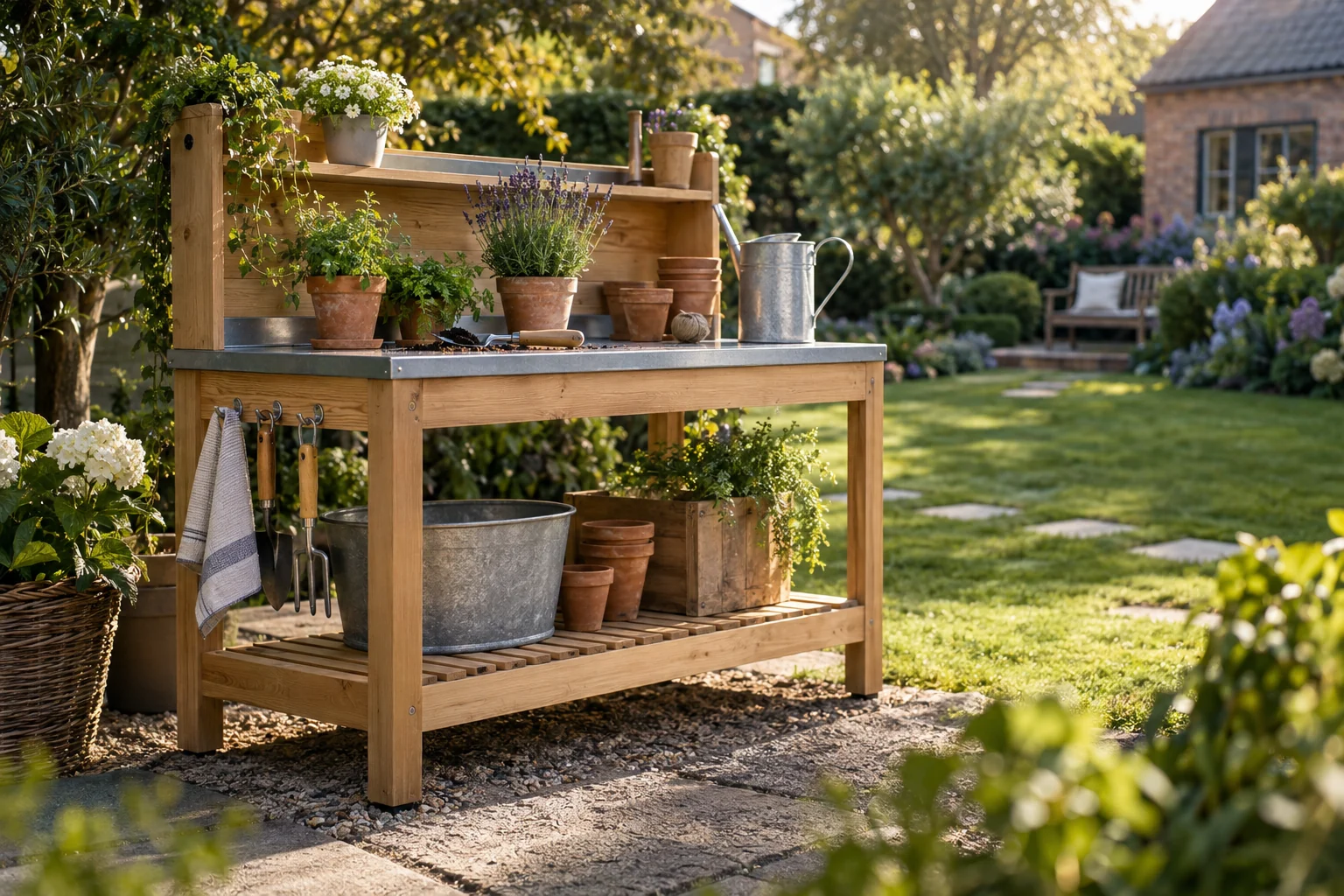 Potting Benches and Work Stations That Save Your Back