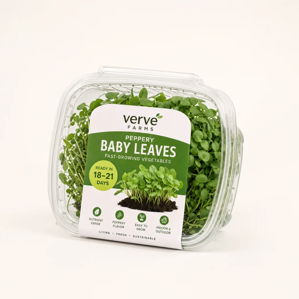 18 to 21 days to peppery baby leaves